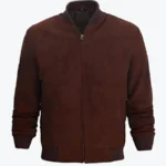 Adam Men’s Dark Brown Bomber Suede Jacket - Rare Jackets