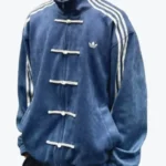 Men's Chinese Blue Bomber Jacket Side - Rare Jackets