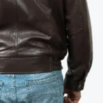 Andrew Men’s Brown Leather Jacket Sleeves