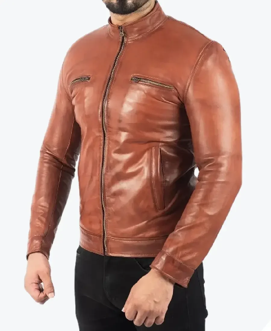Andrew Men’s Vintage Brown Leather Jackets