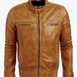 Arrow Colin Donnell Tan Brown Leather Jacket Fronts