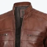 Austin Men Premium Leather Jacket Collar