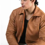 Men's Garde Brown Suede Leather Jacket - Image 12