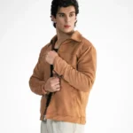 Men's Garde Brown Suede Leather Jacket - Image 11