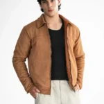 Men's Garde Brown Suede Leather Jacket - Image 9