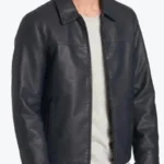 Barry Faux Leather Open-Bottom Jacket