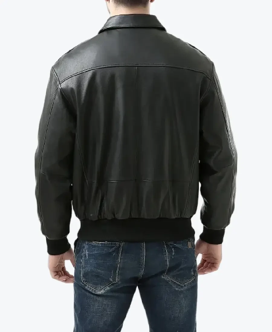 Black A-2 Bomber Jacket Back - Rare Jackets