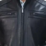 Black Soft Lambskin Leather Jacket Collar