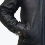Black Soft Lambskin Leather Jacket Sleeves