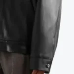 Men's Panelled Black Leather Jacket Sleeves - Rare Jackets