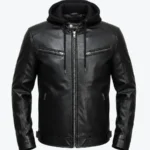 Brando Black Leather Jacket Front - Rare Jackets