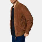 Men's Butch Coolidge Suede Bomber Jacket - Image 3
