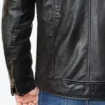 Cafe Racer Lambskin Leather Jacket Sleeves Rare Jacket