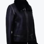 Campinas Black B3 Sheepskin Leather Jacket Front Rare Jacket