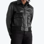 Men's Blouson Black Leather Jacket - Rare Jackets