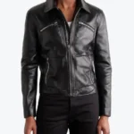 Women Blouson Cropped Leather Jacket Front - Rare Jackets
