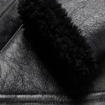 Celine Homme Shearling Lined Textured Bomber Leather Jacket - Rare Jackets