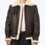 Classic Brown Sheepskin B3 Bomber Shearling Jacket