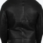 Connor Men’s Black B-3 Bomber Leather Jacket Back - Rare Jackets