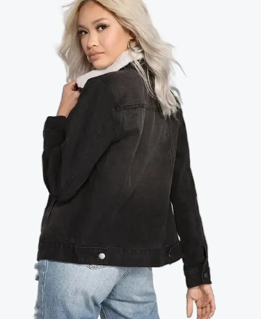 Cozy And Casual Fur Denim Jacket Back - Rare Jackets