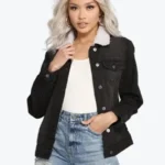 Cozy And Casual Fur Denim Jacket Front - Rare Jackets