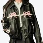 Diddi Moda Bow Leather Jackets Rare Jacket