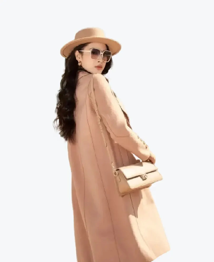 Double Breasted Long Wool Coat Back - Rare Jackets