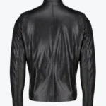 Douglas Slim Fit Black Leather Jacket For Men Back - Rare Jackets