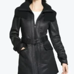 Duster Shearling Mid-Length Trench Coat Front - Rare Jackets