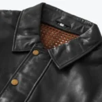 EXODUS Black Leather Jacket Front - Rare Jackets
