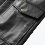 EXODUS Black Leather Jacket Side - Rare Jackets