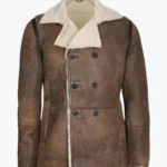 Faith Men’s Brown Distressed Aviator Leather Jacket Rare Jacket