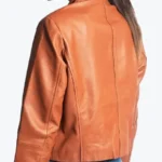 Fannie Women’s Brown Leather Jacket Side - Rare Jackets