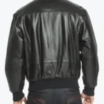 Flight Black A-2 Bomber Aviator Leather Jacket Back - Rare Jackets