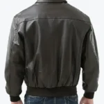 Flight Brown A-2 Bomber Aviator Leather Jacket Back - Rare Jackets