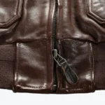 G-1 Flight Leather Bomber Jacket Zipp