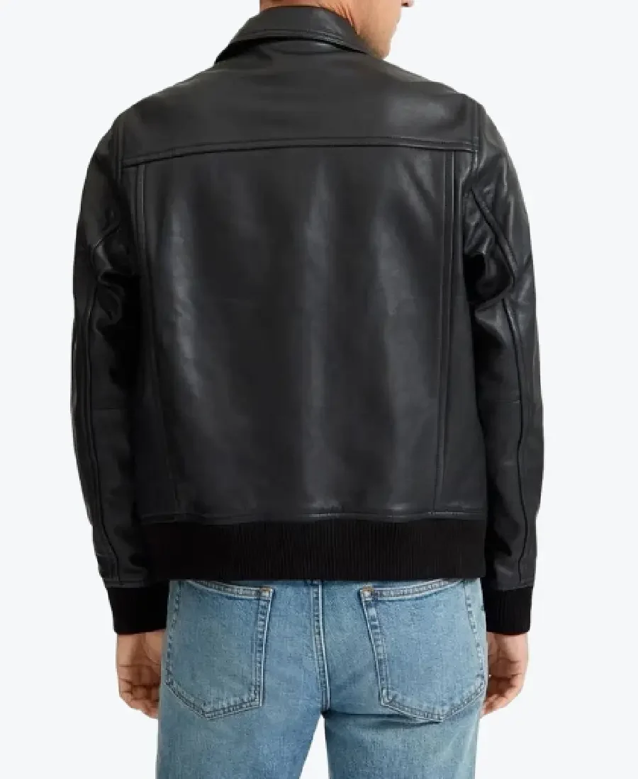 Gabriel Black Leather Jacket Back - Rare Jackets