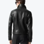 Grain Blouson Contrast Leather Jacket Back - Rare Jackets