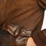 Gus Distressed Brown Leather Jacket Sleeves Rare Jacket