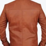 Hannibal Mads Mikkelsen Brown Leather Jacket Back - Rare Jackets