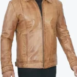 Harry Mens Brown Vintage Leather Jacket - Rare Jackets
