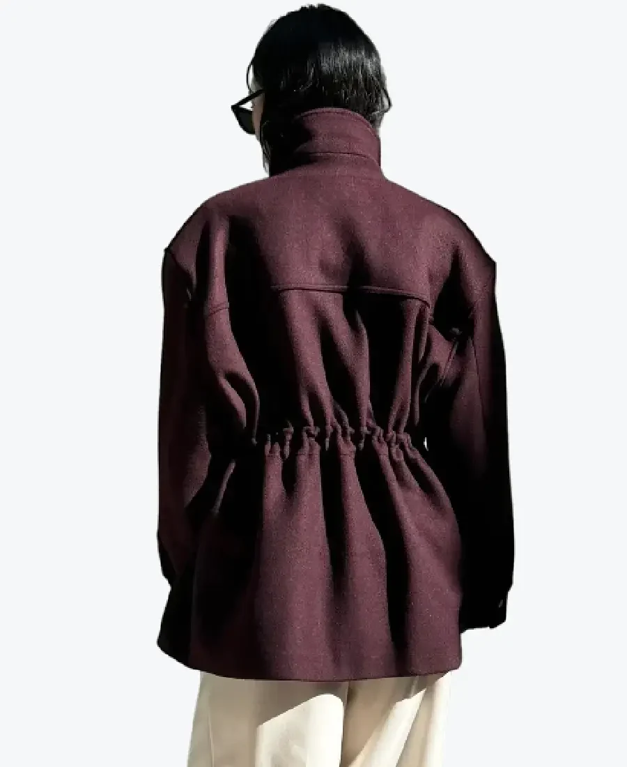 Holbeck Field Burgundy Wool Jacket Back - Rare Jackets