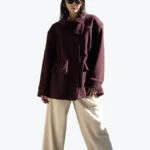 Holbeck Field Burgundy Wool Jacket Front - Rare Jackets