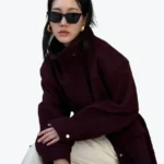 Holbeck Field Burgundy Wool Jacket Side - Rare Jackets