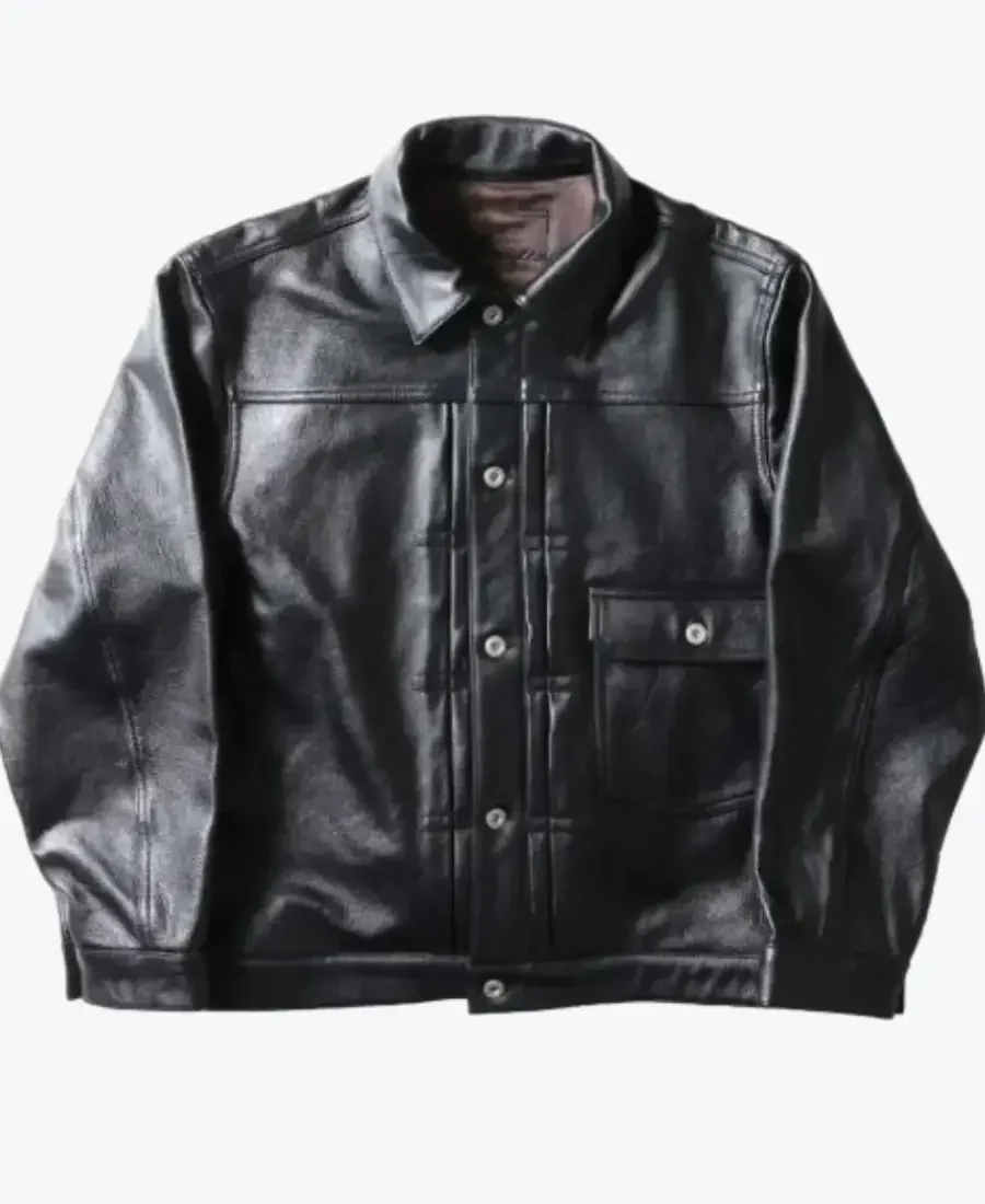 Houston Cow Leather Track Jacket Rare Jacket