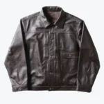 Houston Cow Leather Track Jackets Brown Rare Jacket