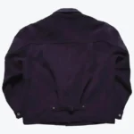Houston Cow Suede Track Jacket navy Back