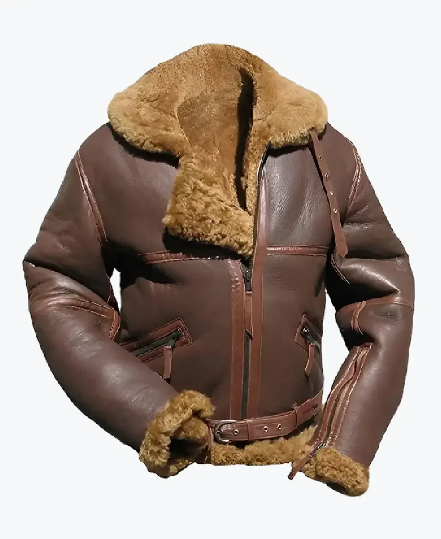 James Men’s Brown B-3 Bomber Leather Jacket Rare Jacket