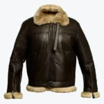 Jones Men’s Brown B-3 Bomber Leather Jacket Rare Jacket