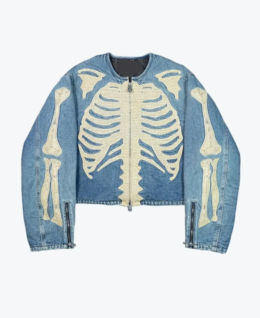 Kapital Skeleton Blue Denim Jacket - Rare Jackets
